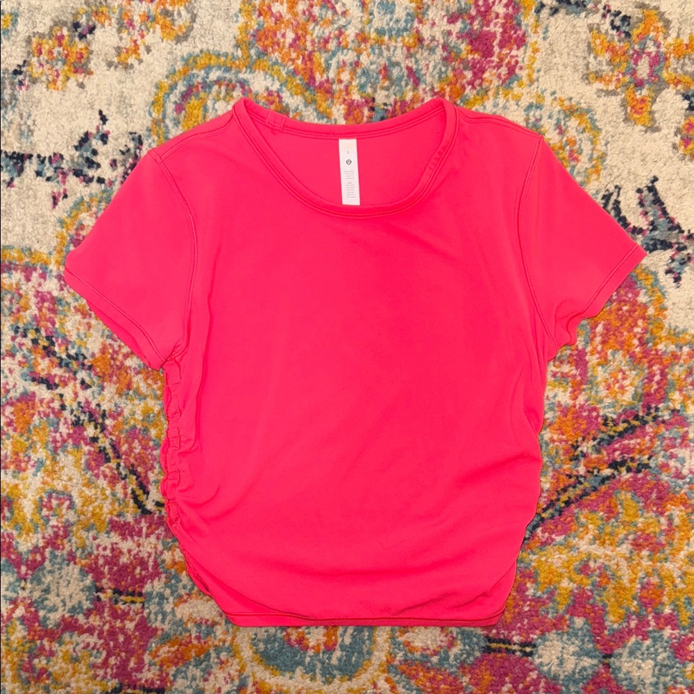 lululemon athletica Vibrant Pink Short Sleeve Tee